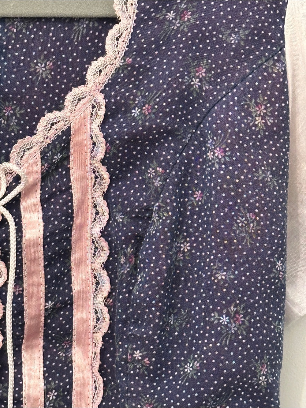 Authentic Gunne Sax 1970’s Calico Ditsy Floral Short Sleeve Maxi Prairie Dress - Picture 9 of 10